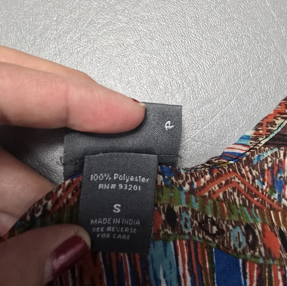 3/$15 Dots sheer boho tank top women's size small - Picture 6 of 8